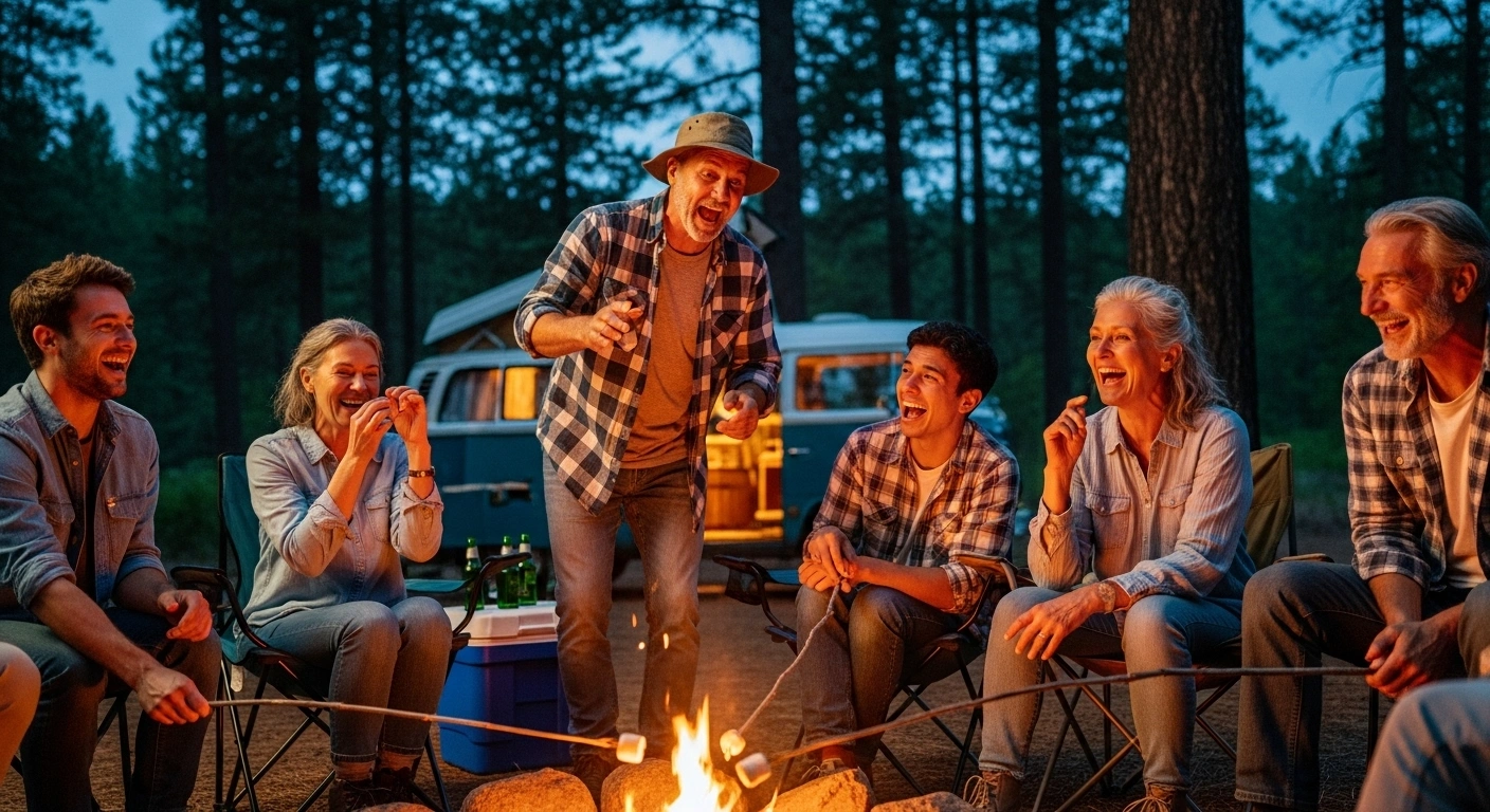 Camper Jokes About Morning Camp Wake-Ups