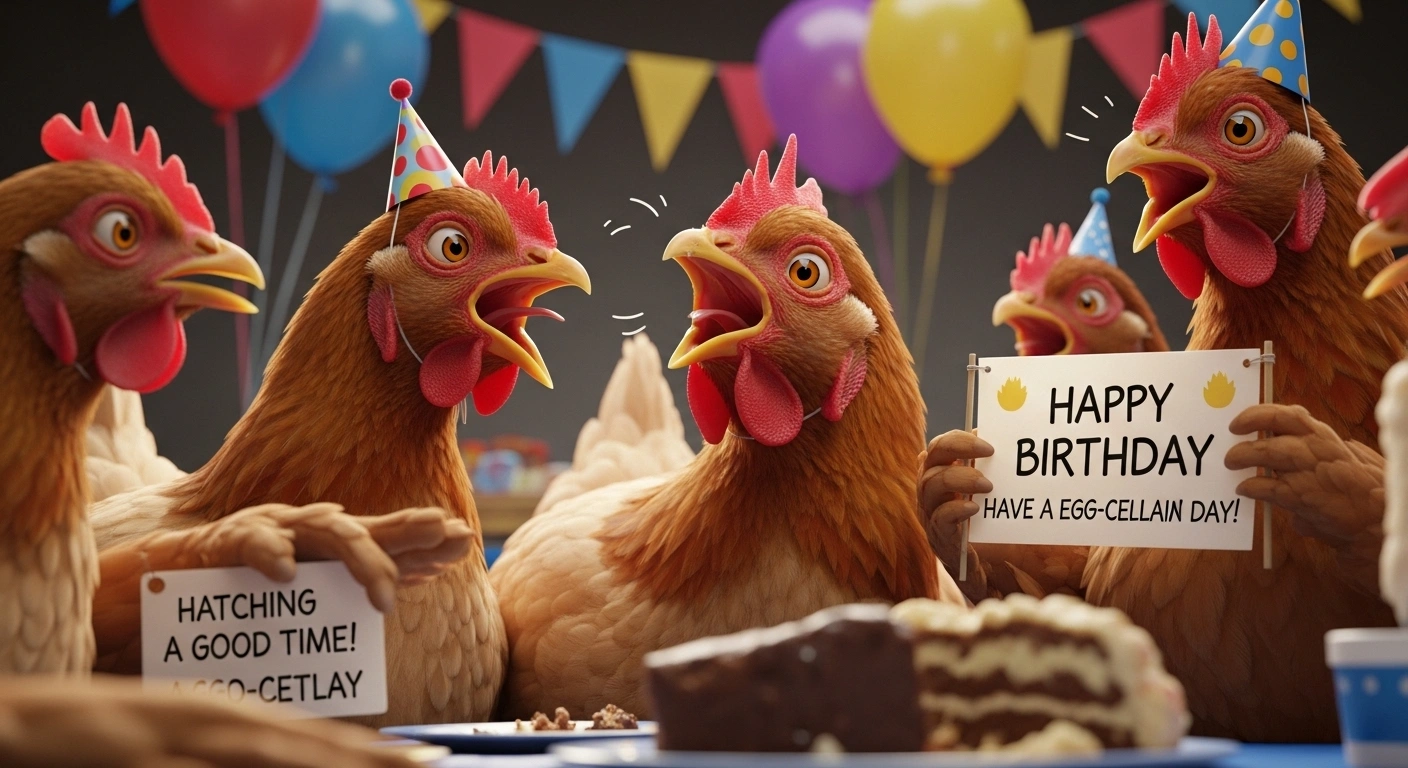 Chicken Birthday Puns for Cake Messages