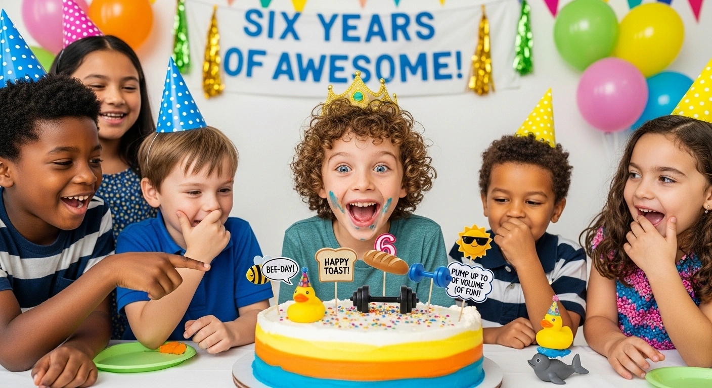 Gift-Themed 6th Birthday Puns