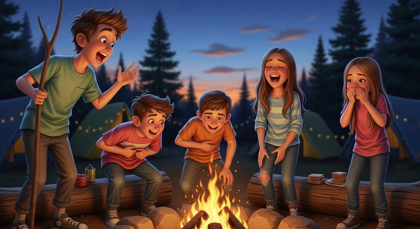 Nighttime Camp Jokes (Not Too Scary!)
