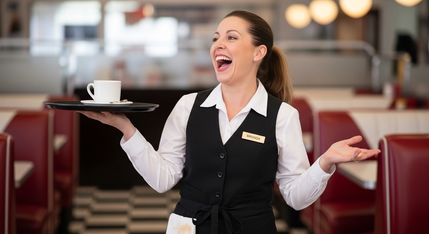 Waitress Jokes About Spilled Drinks
