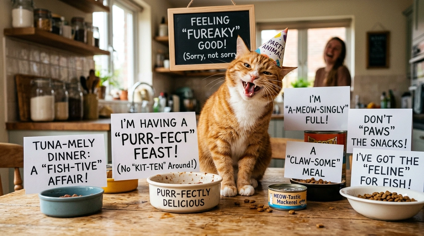 Picky Cat Food Puns That Refuse Everything