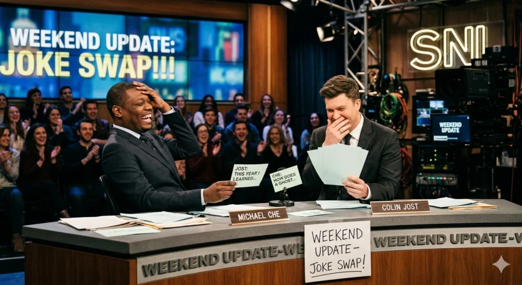 michael che and colin jost swap jokes