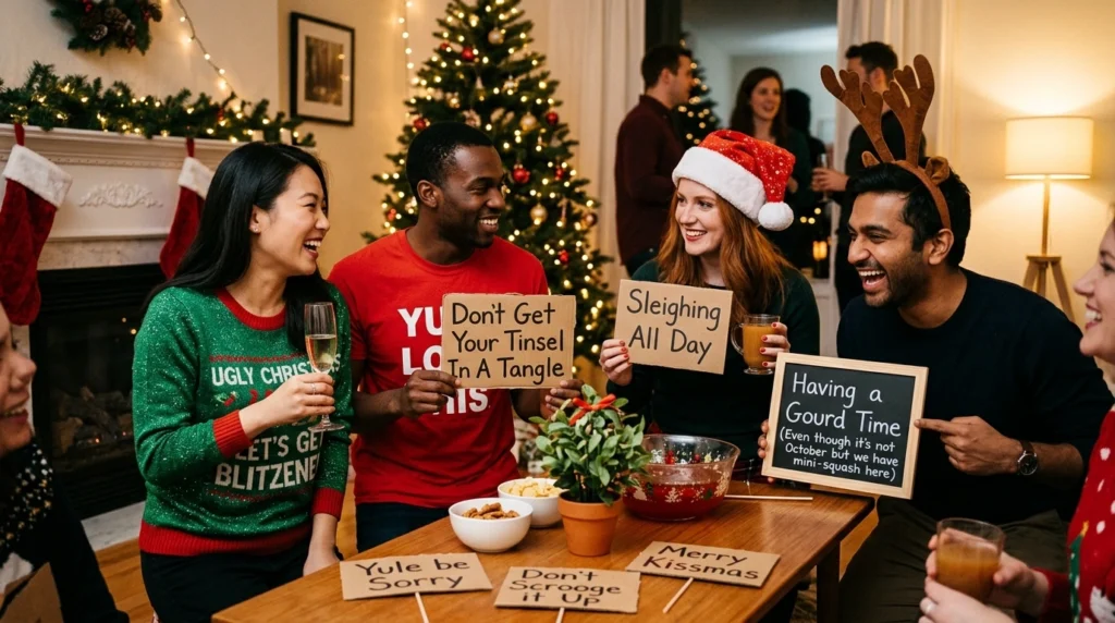 holiday party puns
